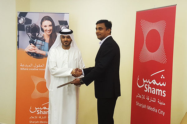 Webgyor e Solutions being  honored by Sharjah Media City